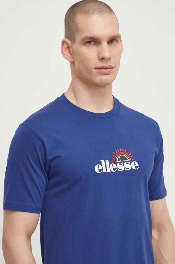 Ellesse Pamučna majica Ellesse Trea T-Shirt za muškarce, boja: tamno plava, s tiskom, SHV20126