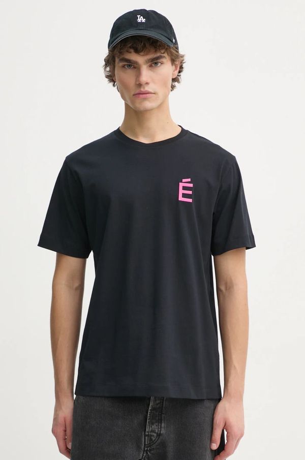 Études Studio Pamučna majica Études Studio za muškarce, boja: crna, s aplikacijom, H24MMTSH119