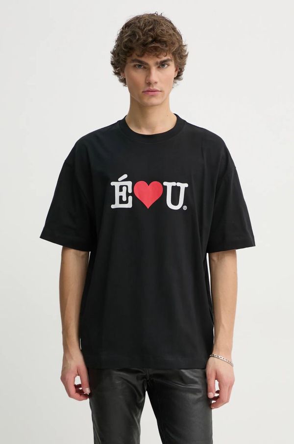 Études Studio Pamučna majica Études Studio za muškarce, boja: crna, s tiskom, H24MMTSH137