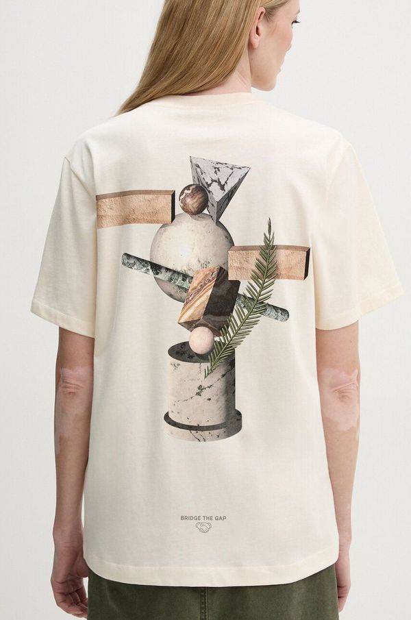 Filling Pieces Pamučna majica Filling Pieces boja: bež, s tiskom, 74414089936