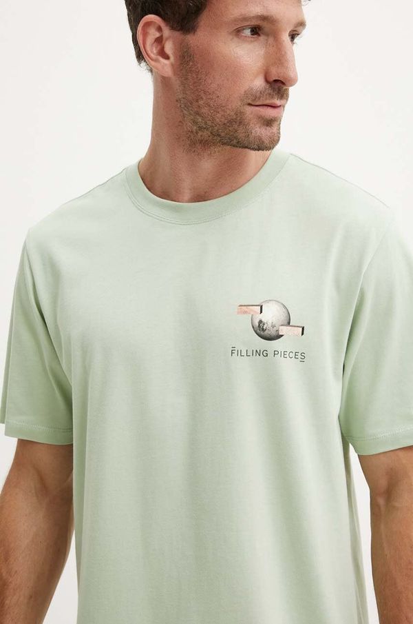 Filling Pieces Pamučna majica Filling Pieces boja: zelena, s tiskom, 74414086001
