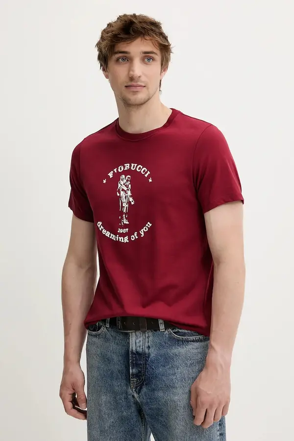Fiorucci Pamučna majica Fiorucci Burgundy Dreaming of You Regular Fit T-Shirt