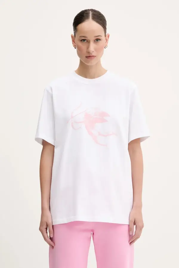 Fiorucci Pamučna majica Fiorucci White Cupid Print Regular Fit T-Shirt