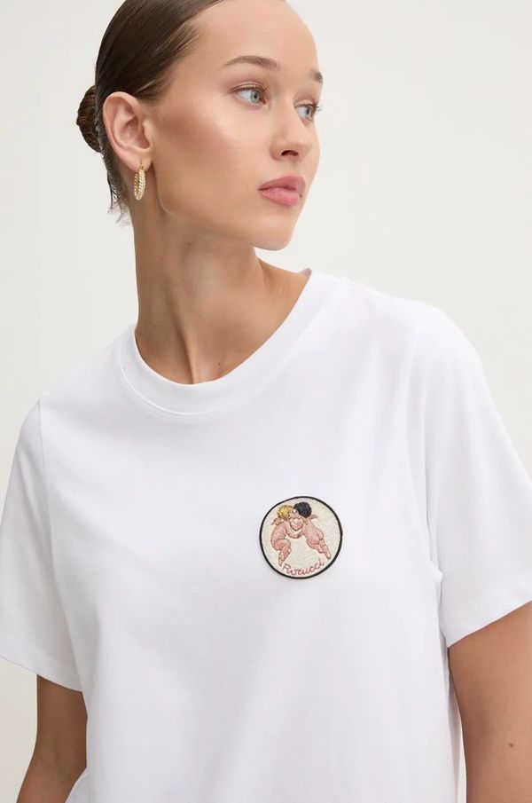 Fiorucci Pamučna majica Fiorucci za žene, boja: bijela, W01FPTSH101CJ01WH04