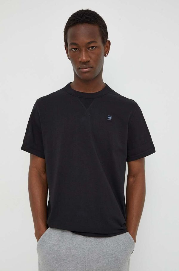 G-Star Raw Pamučna majica G-Star Raw za muškarce, boja: crna, bez uzorka