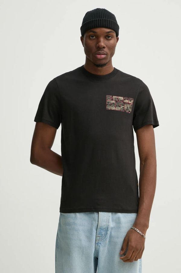 G-Star Raw Pamučna majica G-Star Raw za muškarce, boja: crna, s tiskom, D25146-C506