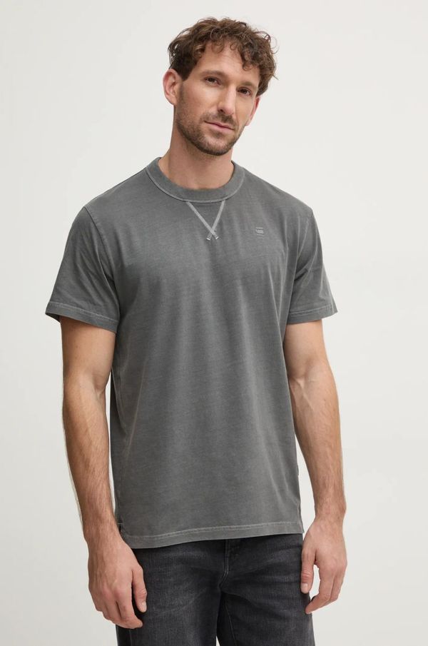 G-Star Raw Pamučna majica G-Star Raw za muškarce, boja: siva, bez uzorka, D24449-2653