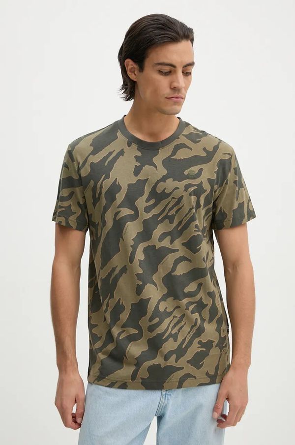 G-Star Raw Pamučna majica G-Star Raw za muškarce, boja: zelena, s uzorkom, D25082-C334