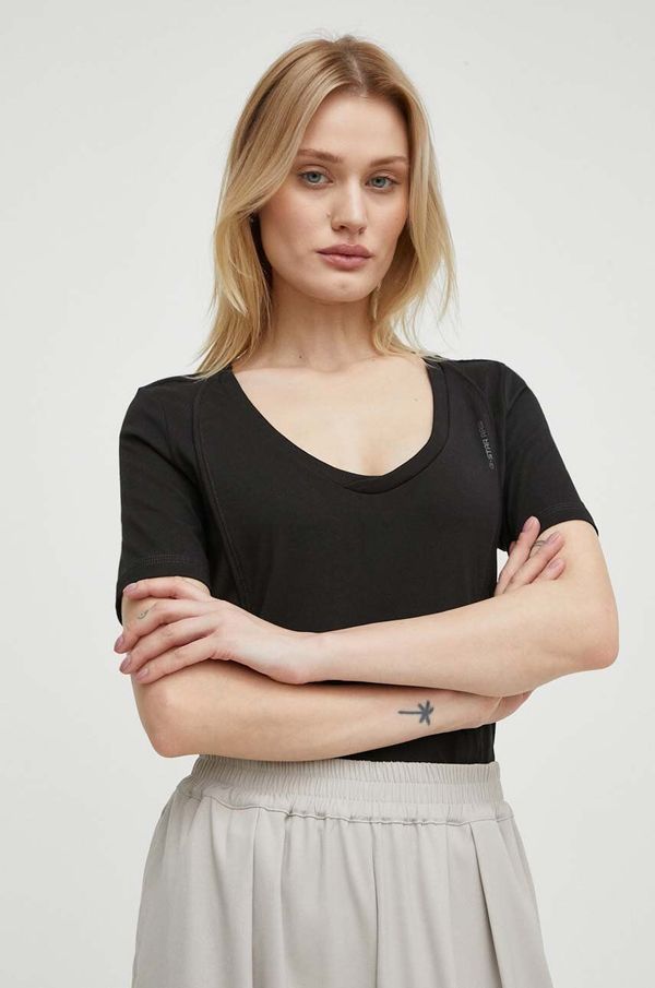 G-Star Raw Pamučna majica G-Star Raw za žene, boja: crna