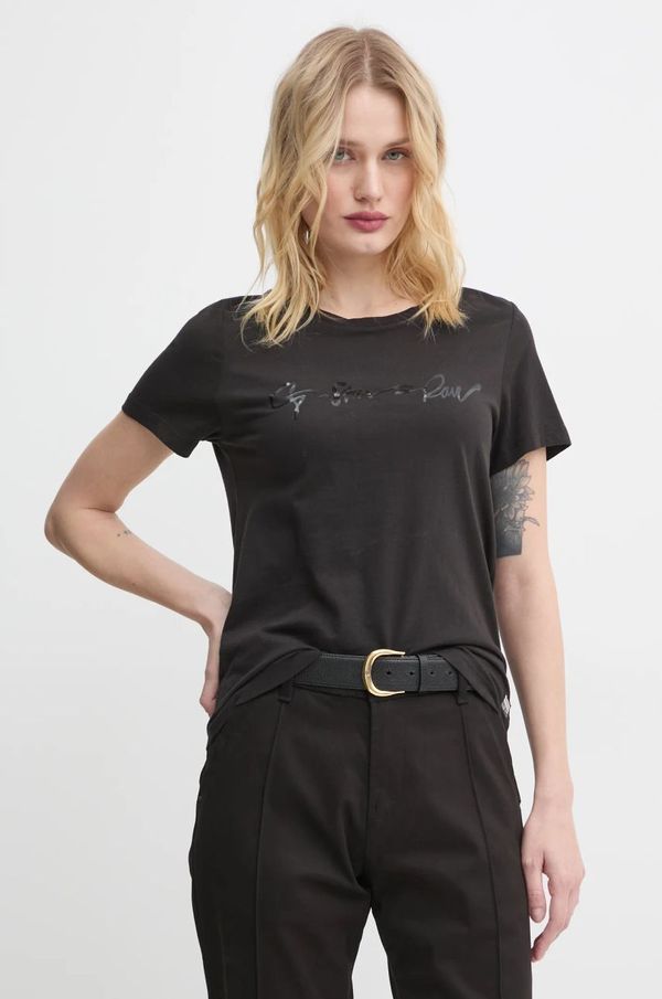 G-Star Raw Pamučna majica G-Star Raw za žene, boja: crna, D25064-A870