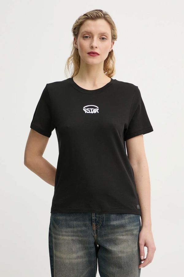 G-Star Raw Pamučna majica G-Star Raw za žene, boja: crna, D26417-C954