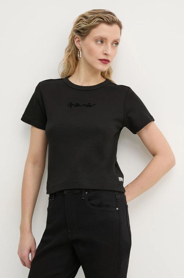 G-Star Raw Pamučna majica G-Star Raw za žene, boja: crna, D26423-C812