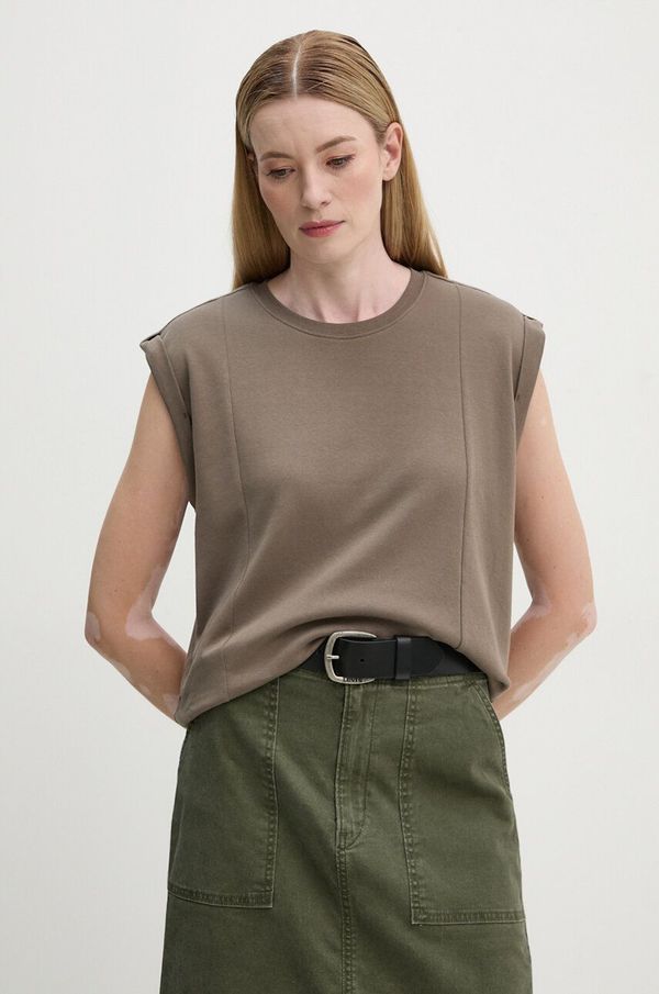 G-Star Raw Pamučna majica G-Star Raw za žene, boja: smeđa, D25032-C812