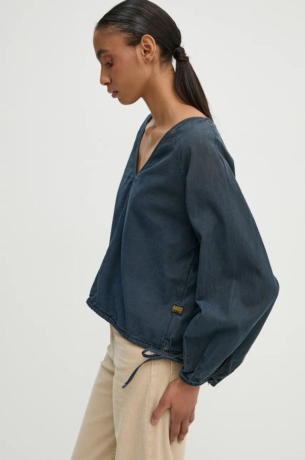 G-Star Raw Pamučna majica G-Star Raw za žene, boja: tamno plava, bez uzorka, D25515-D311