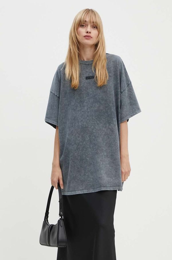 Gestuz Pamučna majica Gestuz za žene, boja: siva, 10909249