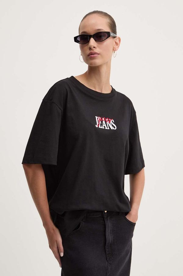 Guess Jeans Pamučna majica Guess Jeans za žene, boja: crna, W4YI07 K8HM0