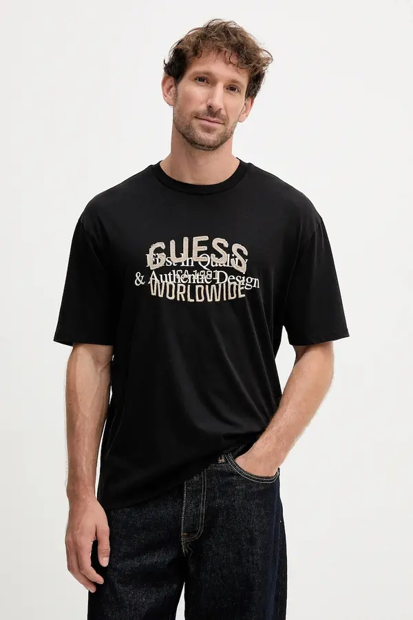 Guess Pamučna majica Guess WORLDWIDE