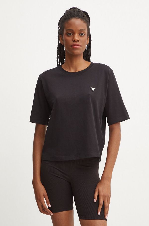 Guess Pamučna majica Guess za žene, boja: crna, V4BI21 I3Z14