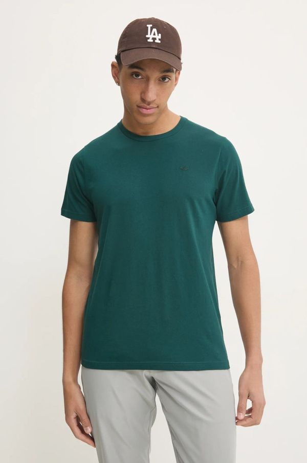 Hollister Co. Pamučna majica Hollister Co. za muškarce, boja: zelena, bez uzorka, KI324-4220