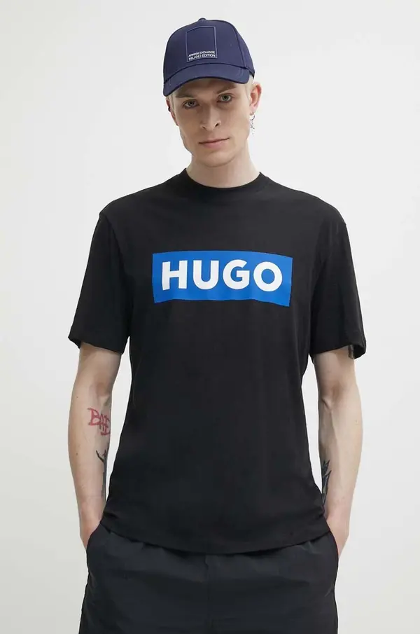 HUGO Blue Pamučna majica Hugo Blue  Nico