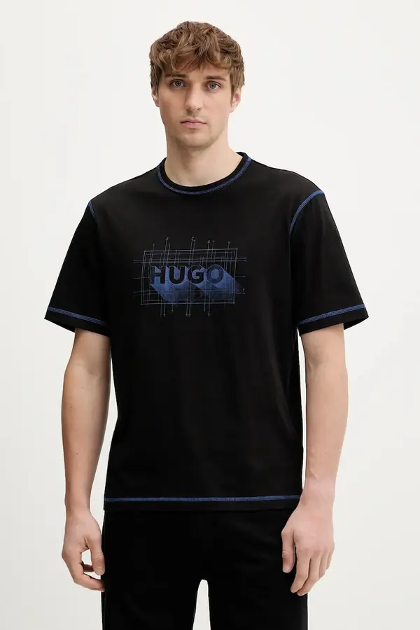 HUGO Blue Pamučna majica Hugo Blue Nothal