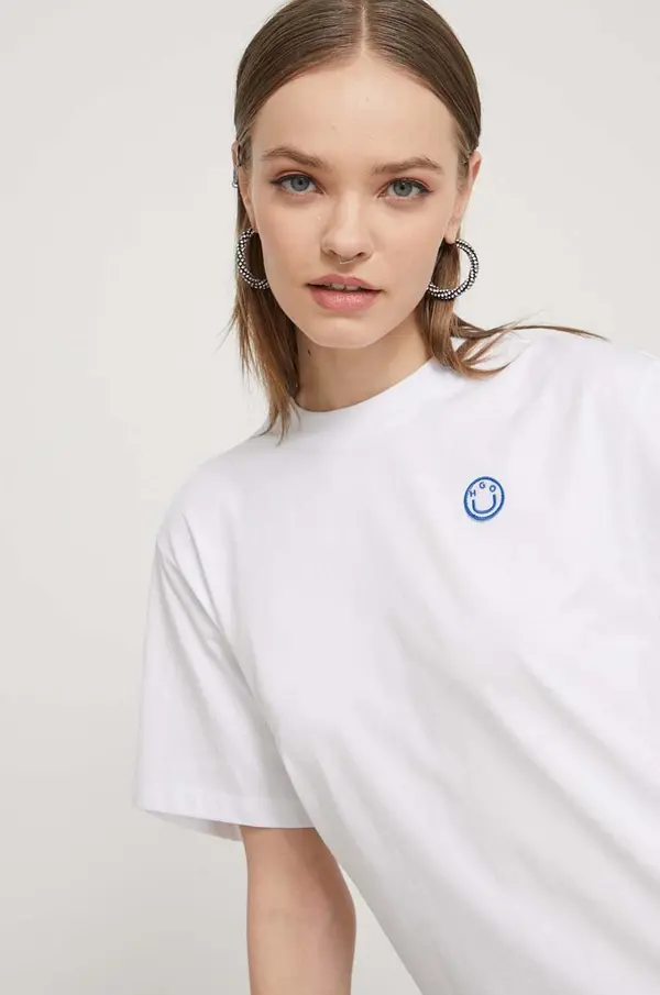 HUGO Blue Pamučna majica Hugo Blue  Vintage Tee_B_1