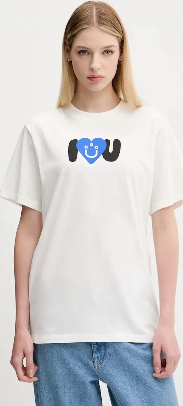 HUGO Blue Pamučna majica Hugo Blue  Vintage Tee_B_5