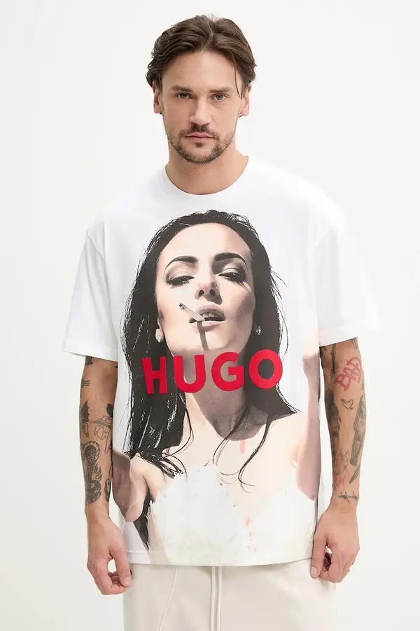 HUGO Pamučna majica HUGO  Duwedie