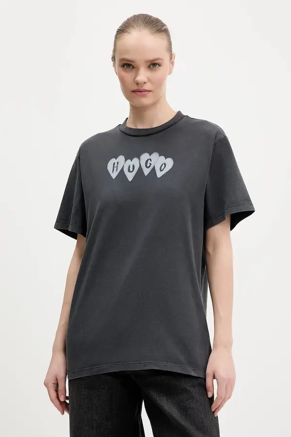 HUGO Pamučna majica HUGO Vintage Tee_22