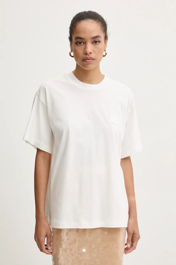 Iceberg Pamučna majica Iceberg za žene, boja: bijela, F5C3 6327