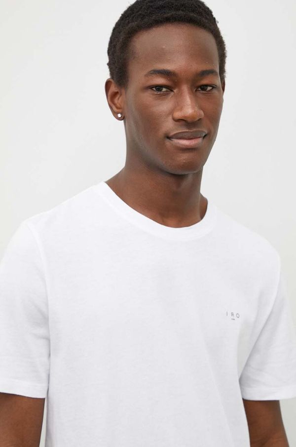 IRO Pamučna majica IRO za muškarce, boja: bijela, bez uzorka