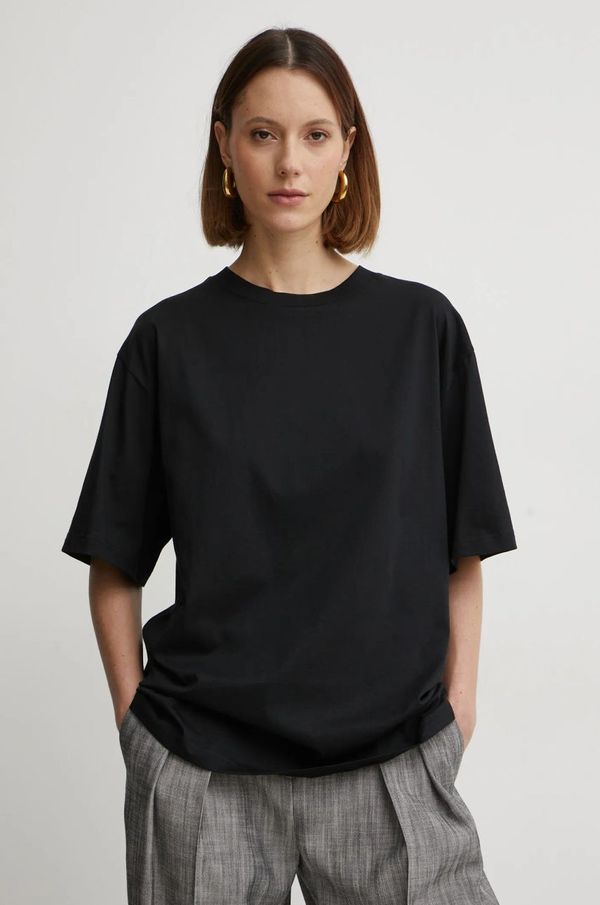 Ivy Oak Pamučna majica Ivy Oak za žene, boja: crna, IO1100X2361