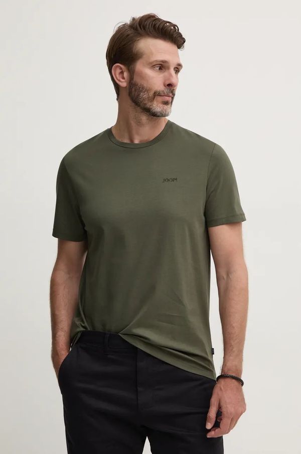 Joop! Pamučna majica Joop! za muškarce, boja: zelena, bez uzorka, 30041080