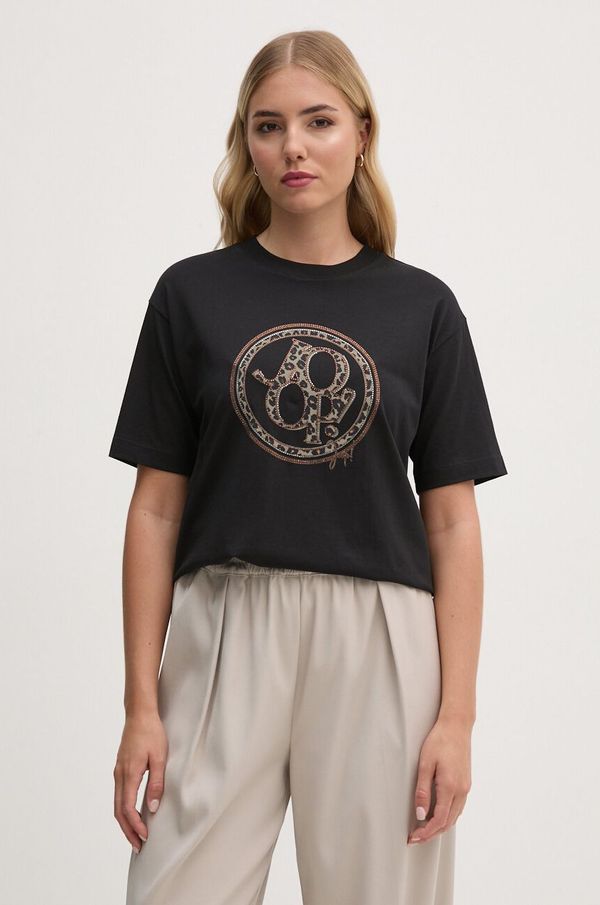 Joop! Pamučna majica Joop! za žene, boja: smeđa