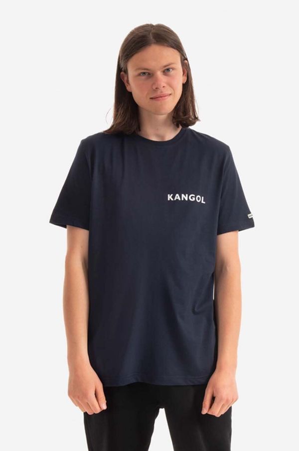 Kangol Pamučna majica Kangol Heritage Basic boja: tamno plava, s tiskom, KLHB003-OFFWHITE