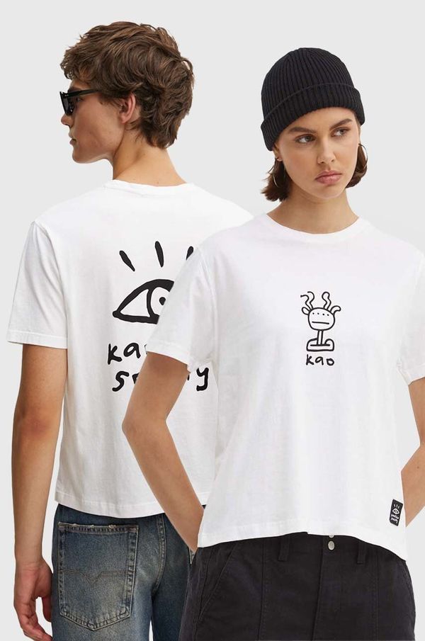 Kaotiko Pamučna majica Kaotiko boja: bež, s tiskom, AP026-01-M002