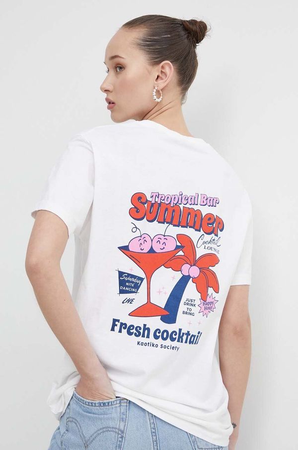 Kaotiko Pamučna majica Kaotiko boja: bež, s tiskom