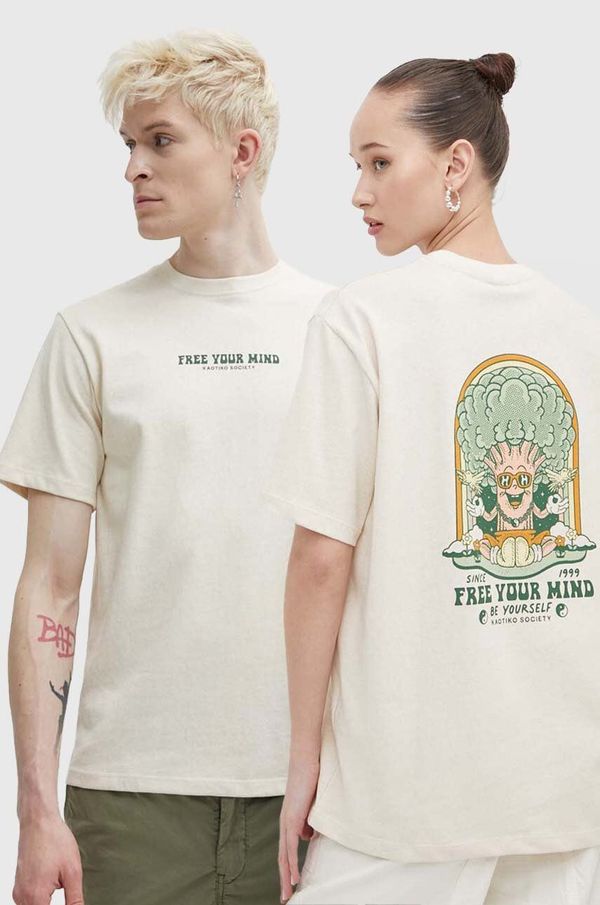 Kaotiko Pamučna majica Kaotiko boja: bež, s uzorkom