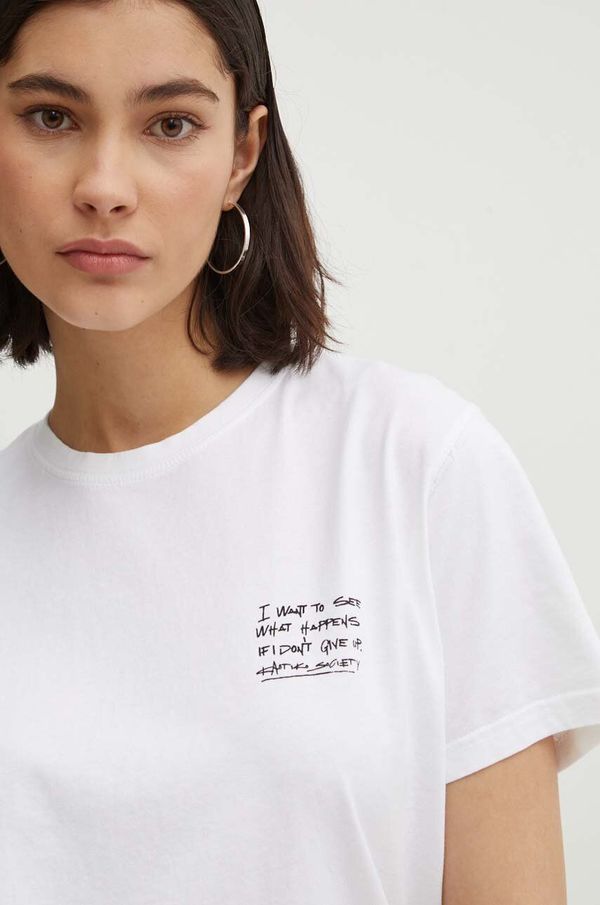 Kaotiko Pamučna majica Kaotiko boja: bijela, s tiskom, AN018-01-G002