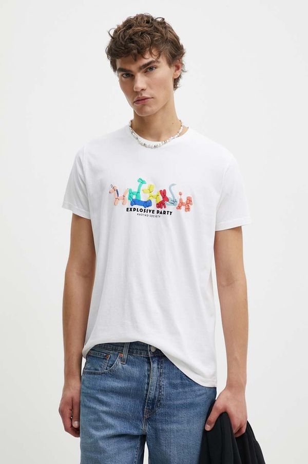 Kaotiko Pamučna majica Kaotiko boja: bijela, s tiskom, AP013-01-G002