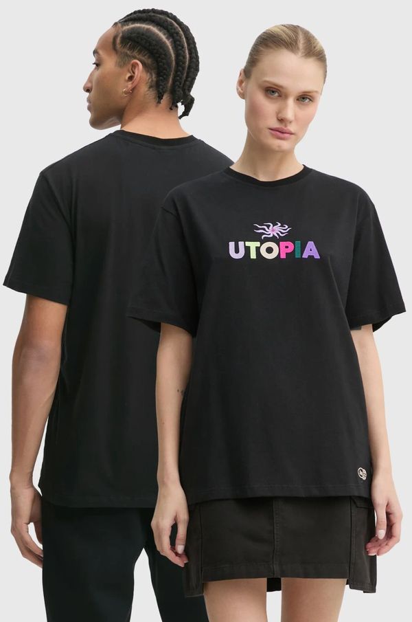 Kaotiko Pamučna majica Kaotiko boja: crna, s tiskom, AP032-02-G002