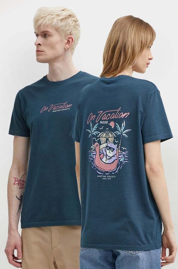 Kaotiko Pamučna majica Kaotiko boja: tamno plava, s tiskom