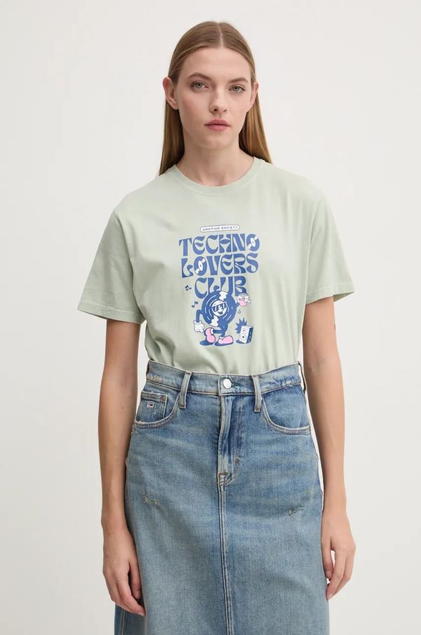 Kaotiko Pamučna majica Kaotiko boja: zelena, s tiskom, AP064-01-G002