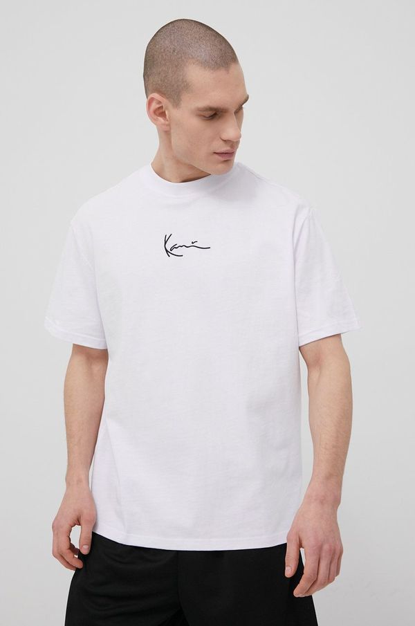 Karl Kani Pamučna majica Karl Kani boja: bijela, s aplikacijom, KKMQ12002WHT-white