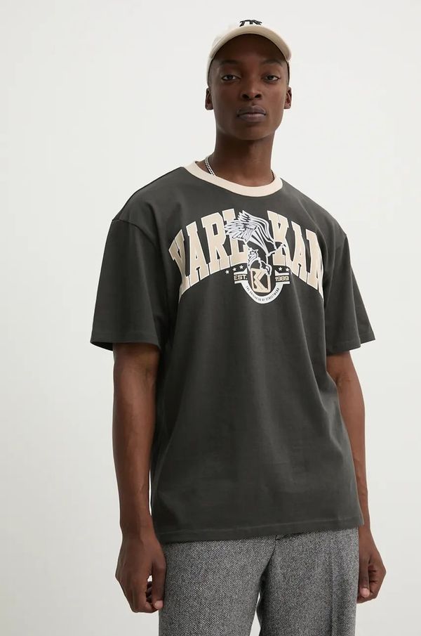 Karl Kani Pamučna majica Karl Kani za muškarce, boja: siva, s tiskom, 60300106