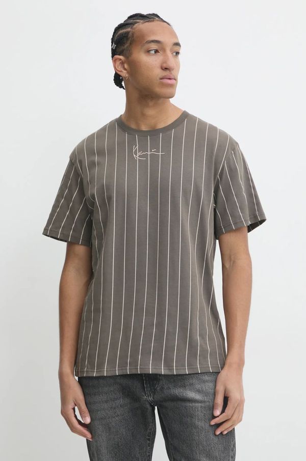 Karl Kani Pamučna majica Karl Kani za muškarce, boja: smeđa, s uzorkom, 60300189