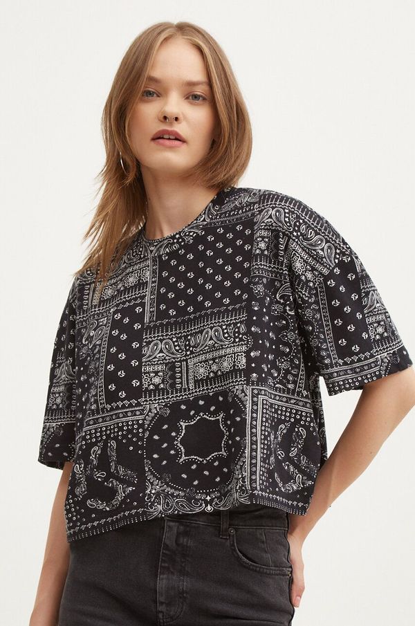 Karl Lagerfeld Jeans Pamučna majica Karl Lagerfeld Jeans za žene, boja: crna, 245J1707