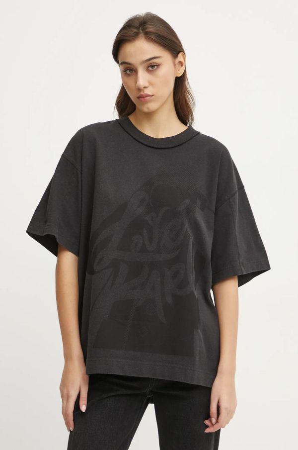 Karl Lagerfeld Jeans Pamučna majica Karl Lagerfeld Jeans za žene, boja: crna, A1W17147