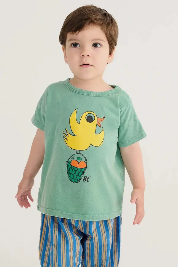 Bobo Choses Pamučna majica kratkih rukava za bebe Bobo Choses Flying Oranges