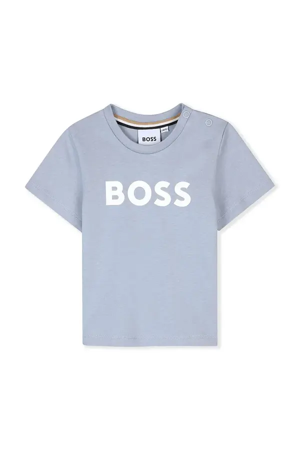 BOSS Pamučna majica kratkih rukava za bebe BOSS